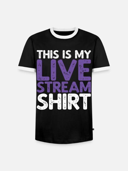 This Is My Livestream Shirt - Männer Kontrast-T-Shirt - Schwarz/Weiß