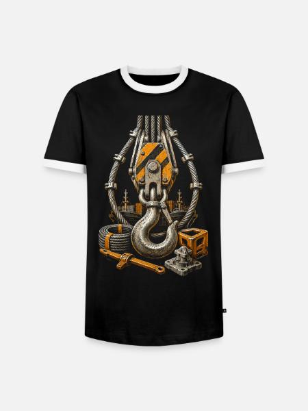 docker - Men's Ringer Shirt - black/white