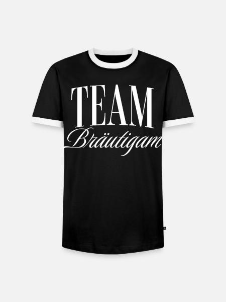 Team Bräutigam - Männer Kontrast-T-Shirt - Schwarz/Weiß
