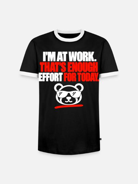 Arbeit ist schon genug Mühe - Männer Kontrast-T-Shirt - Schwarz/Weiß