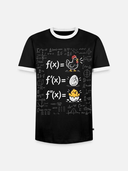 Von Chickenulus abgeleiteter Kalkül - Männer Kontrast-T-Shirt - Schwarz/Weiß
