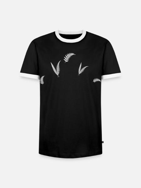 Farn - Botanik - Männer Kontrast-T-Shirt - Schwarz/Weiß