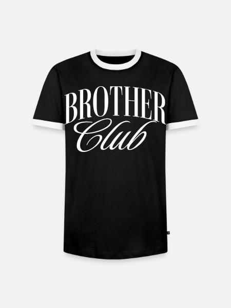 Brother Club - Männer Kontrast-T-Shirt - Schwarz/Weiß
