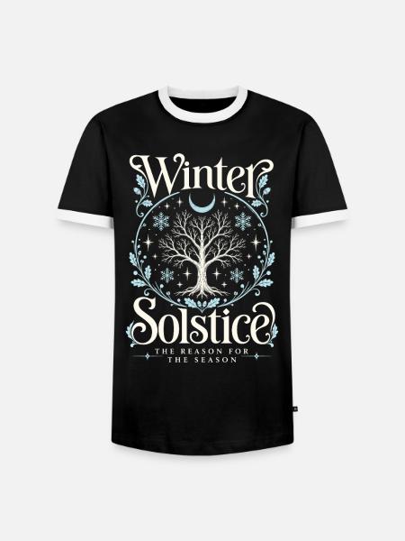 Wintersonnenwende Weihnachten - Männer Kontrast-T-Shirt - Schwarz/Weiß