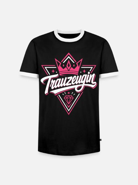 Trauzeugin Krone Hochzeit Braut - Männer Kontrast-T-Shirt - Schwarz/Weiß