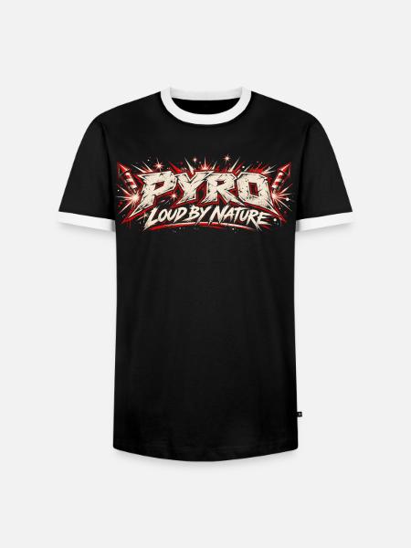 Pyro - Loud by Nature - Männer Kontrast-T-Shirt - Schwarz/Weiß