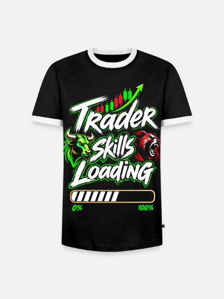 Trader skills loading - Männer Kontrast-T-Shirt - Schwarz/Weiß