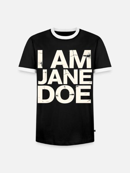 I Am Jane Doe Saying  - Männer Kontrast-T-Shirt - Schwarz/Weiß
