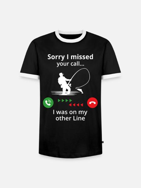 lustiges Angelgeschenk für Fischer - Männer Kontrast-T-Shirt - Schwarz/Weiß