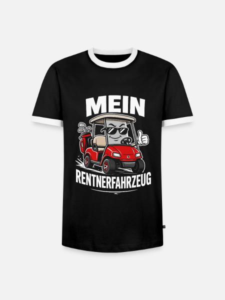 Mein Rentnerfahrzeug Golf Caddy - Männer Kontrast-T-Shirt - Schwarz/Weiß