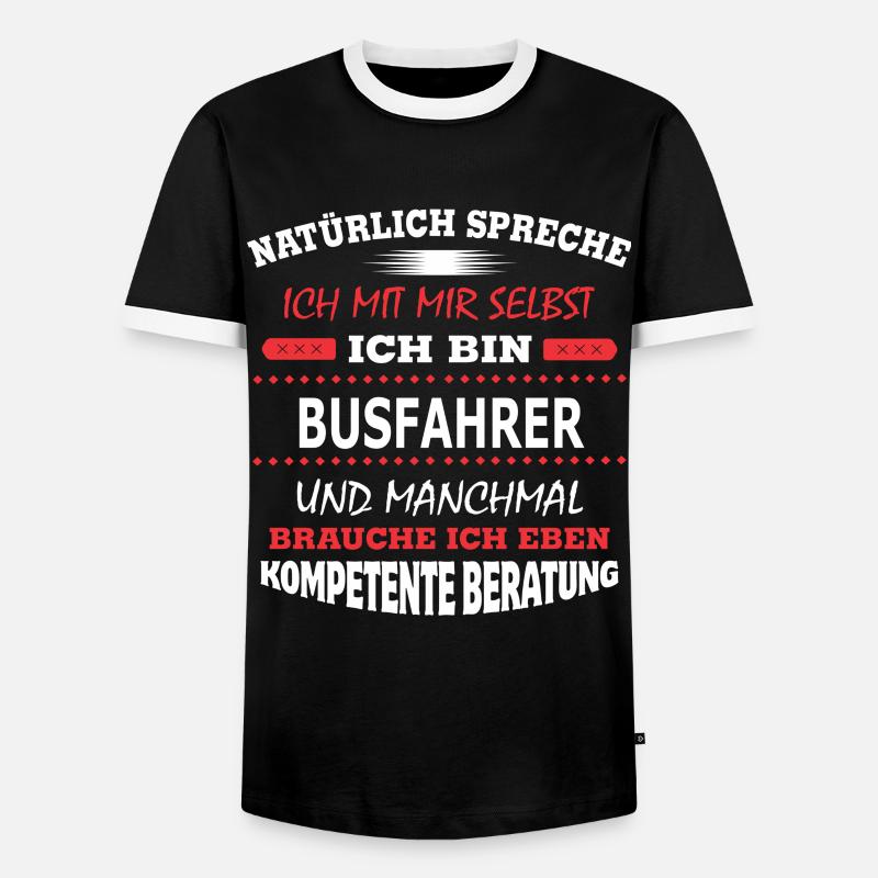 BUSFAHRER - Männer Kontrast-T-Shirt - Schwarz/Weiß