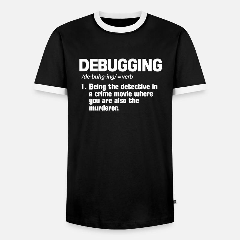 Debugging - Männer Kontrast-T-Shirt - Schwarz/Weiß