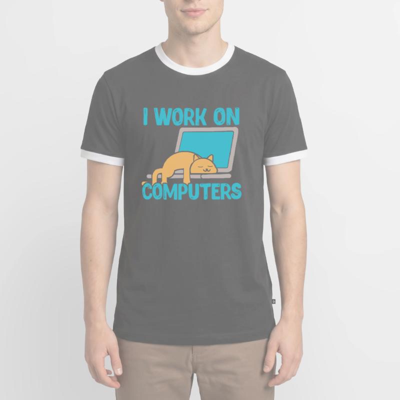 Programmierer Computer Code Informatik Geschenk Männer Kontrast-T-Shirt