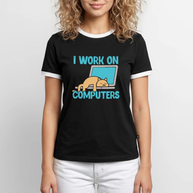 Programmierer Computer Code Informatik Geschenk Männer Kontrast-T-Shirt