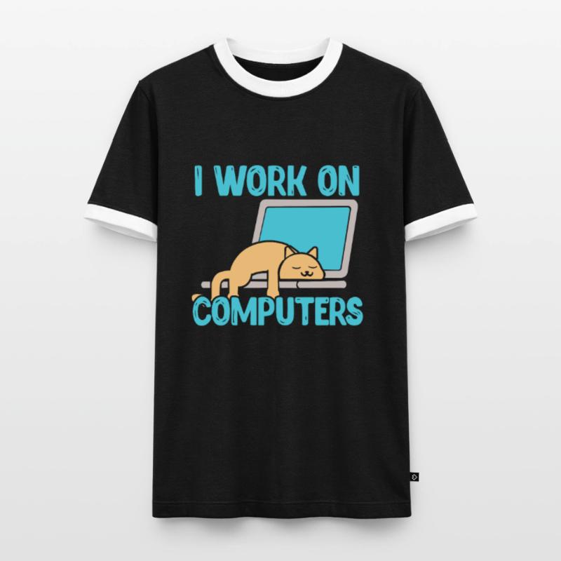 Programmierer Computer Code Informatik Geschenk Männer Kontrast-T-Shirt