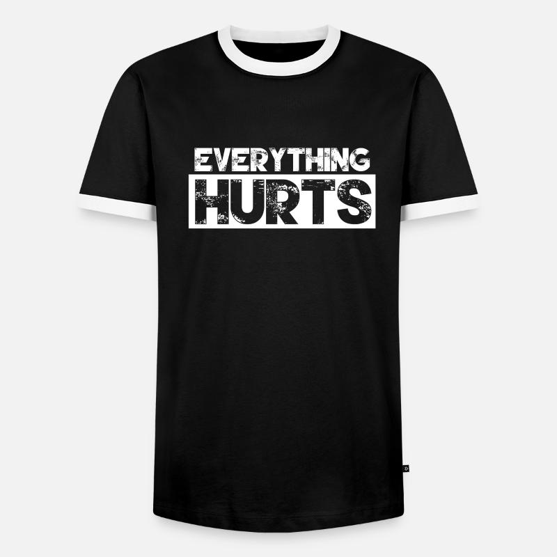 Workout - Men's Ringer Shirt - black/white