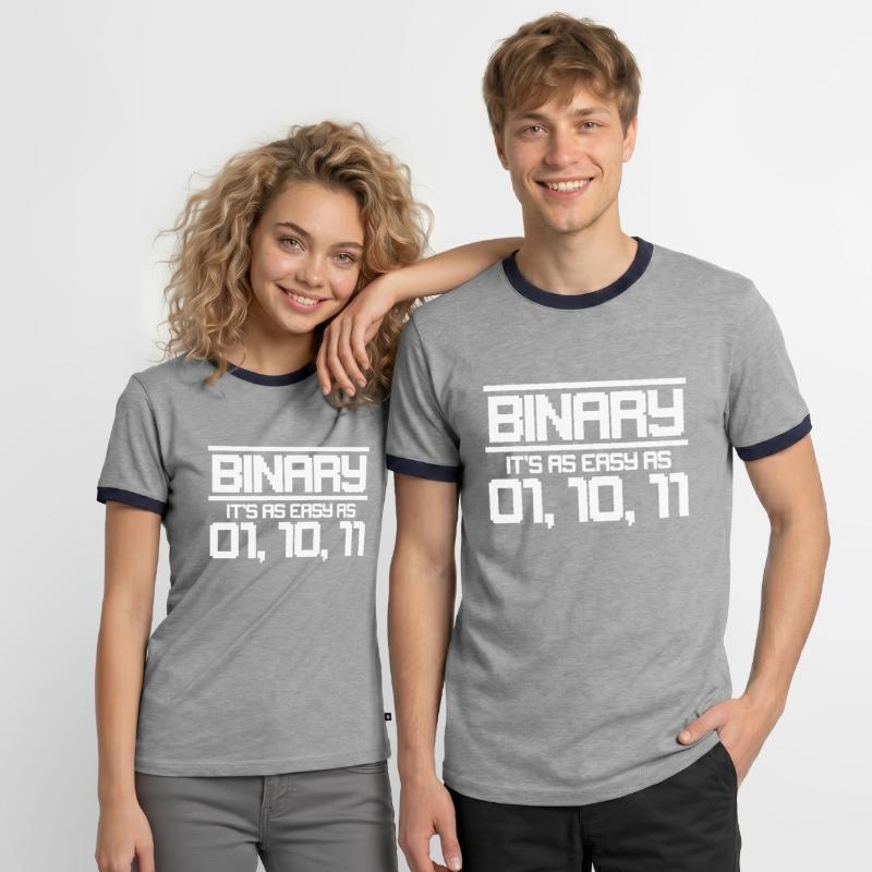 Binary code Men's Ringer Shirt