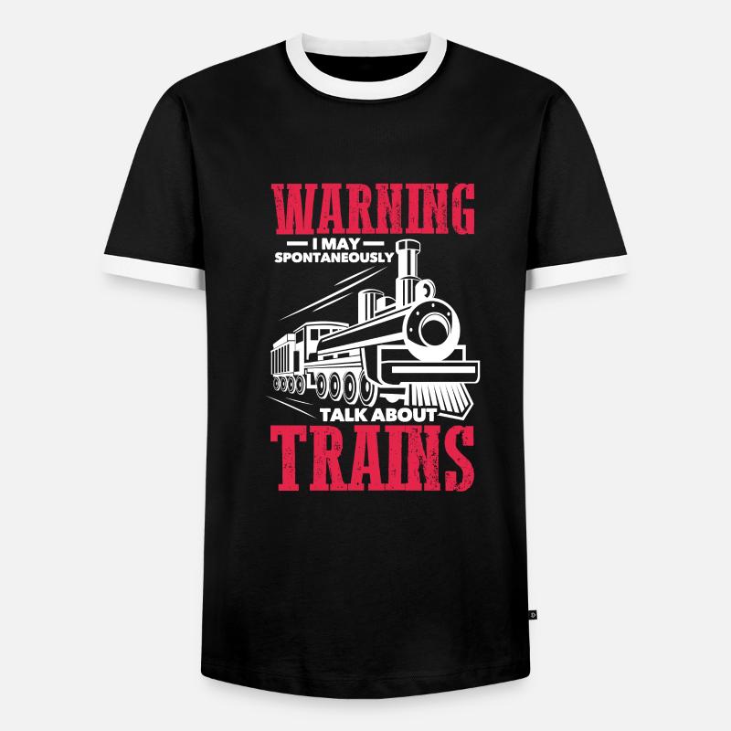 Model railway - Men's Ringer Shirt - black/white