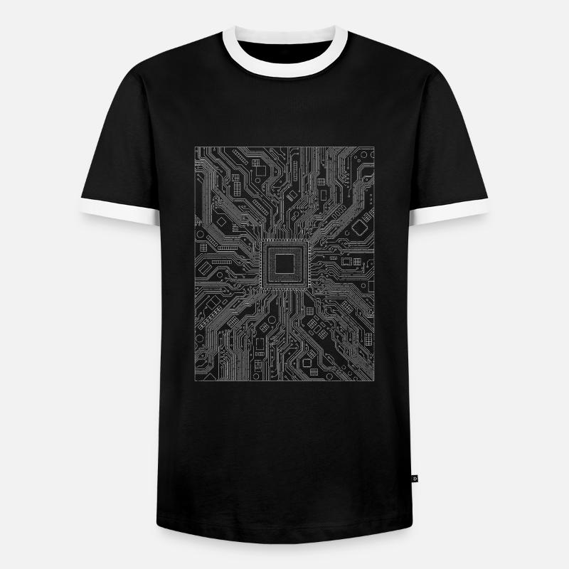 Programmer Computer Scientist Computer Computer Computers - Men's Ringer Shirt - black/white