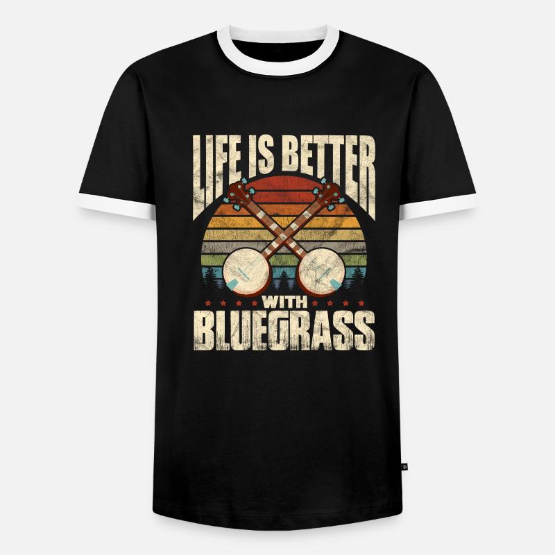 Bluegrass - Men's Ringer Shirt - black/white