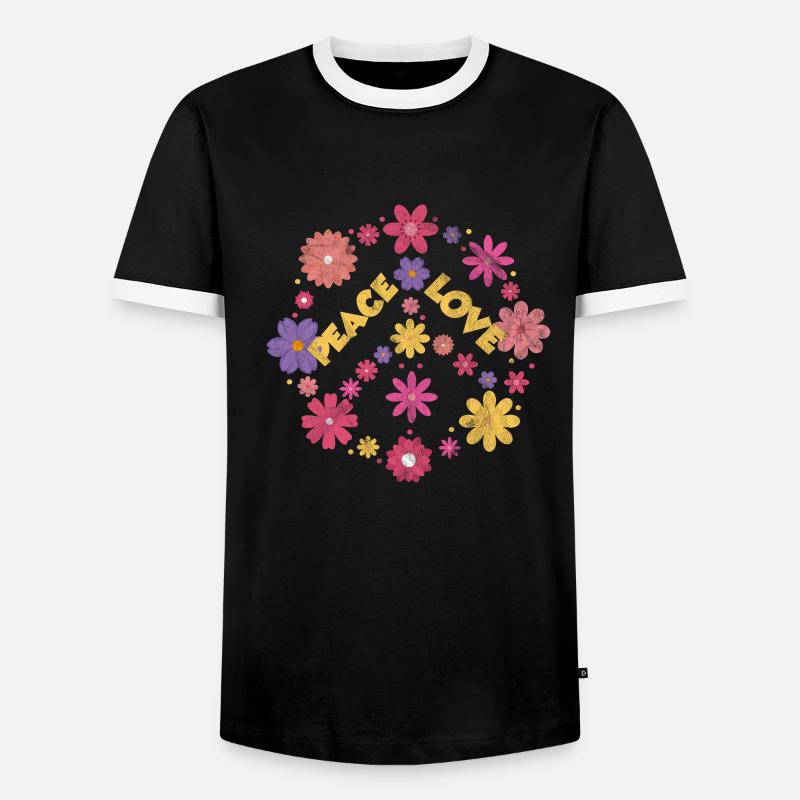 Hippy - Men's Ringer Shirt - black/white