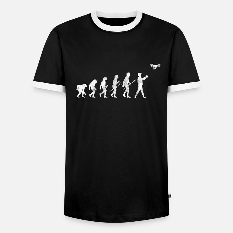 Drone Evolution - T-shirt contrasté Homme - noir/blanc