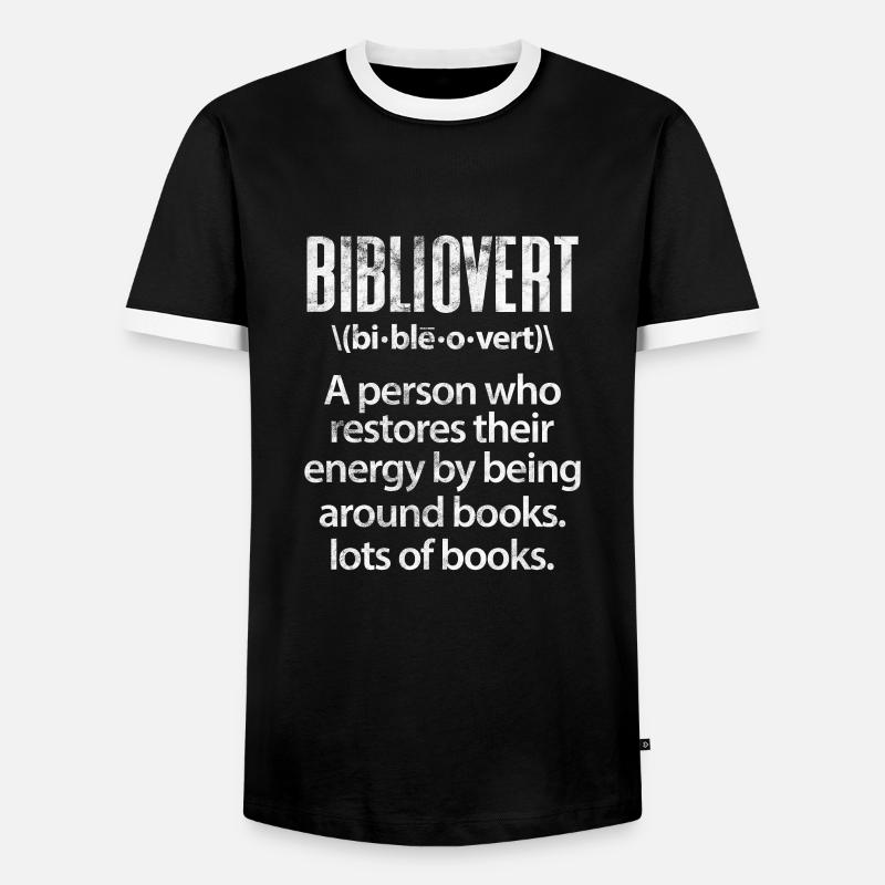 Read - Men's Ringer Shirt - black/white