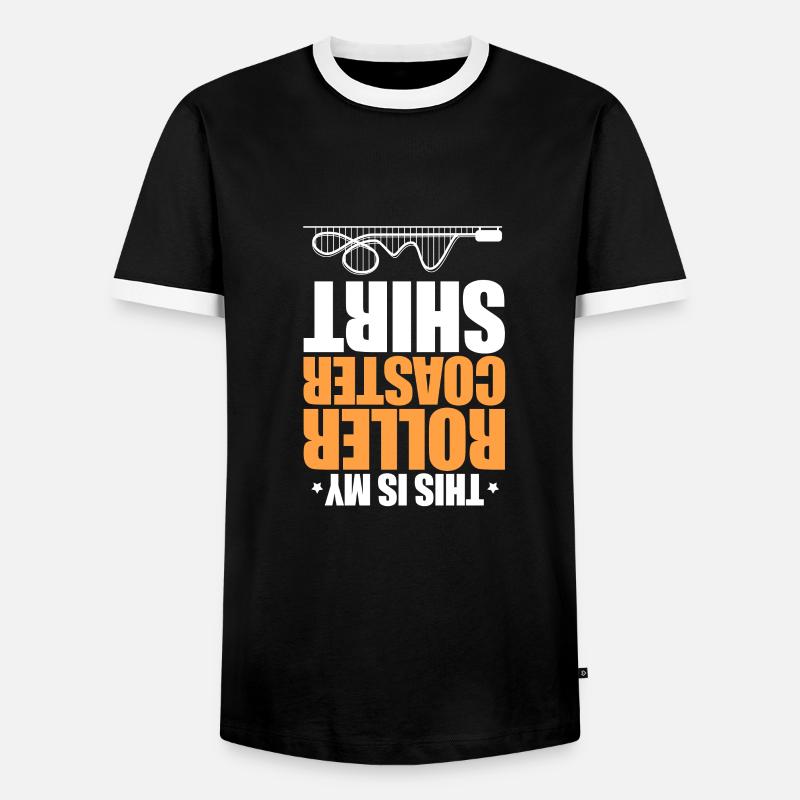 Roller coaster - Men's Ringer Shirt - black/white