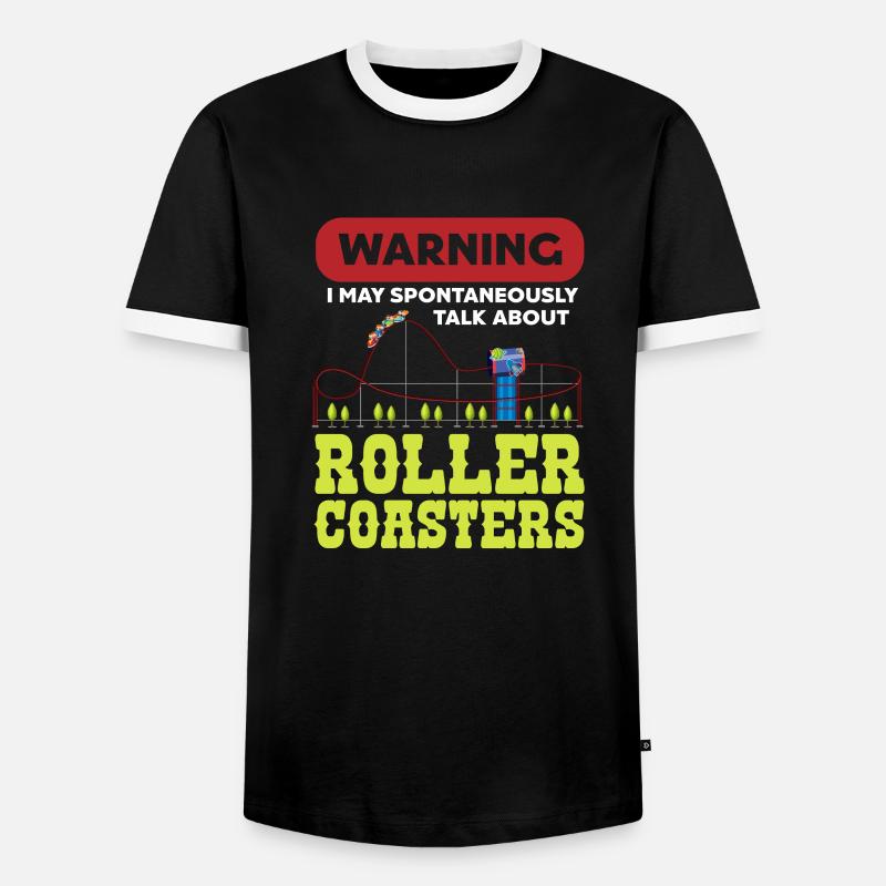 Roller coaster - Men's Ringer Shirt - black/white