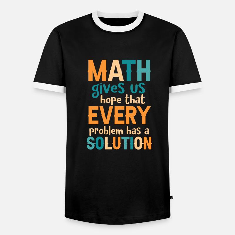 Math Teacher - Men's Ringer Shirt - black/white