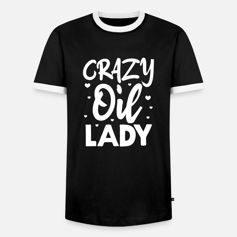 Essential Oils Ätherische Öle - Männer Kontrast-T-Shirt - Schwarz/Weiß