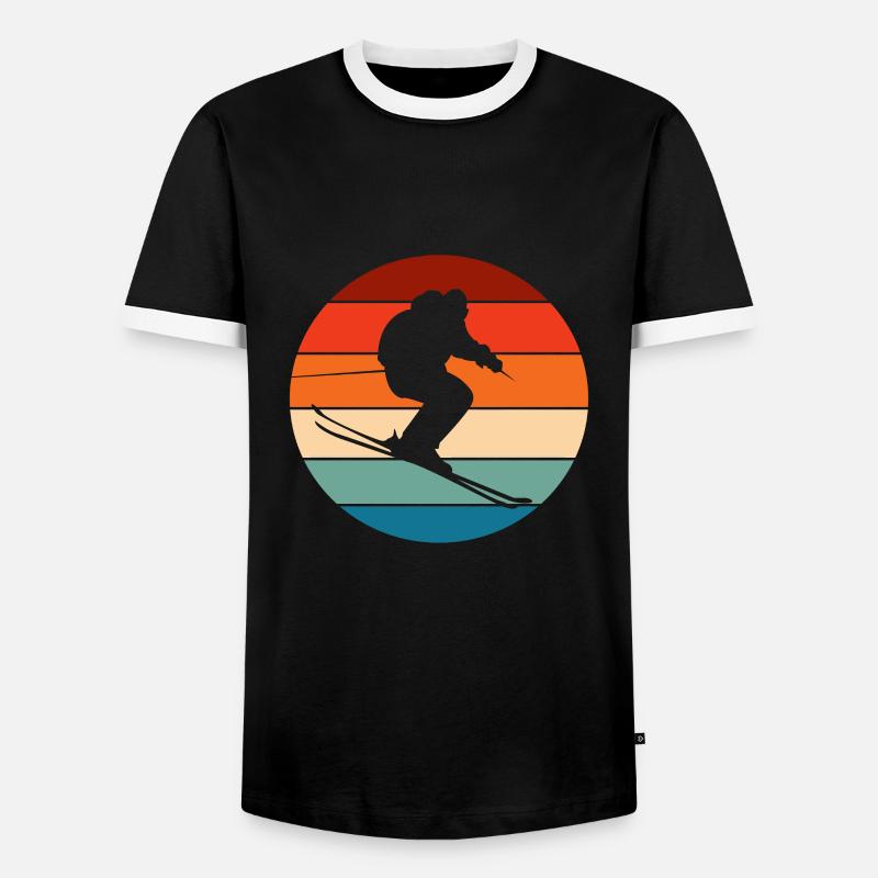 Ski - Men's Ringer Shirt - black/white
