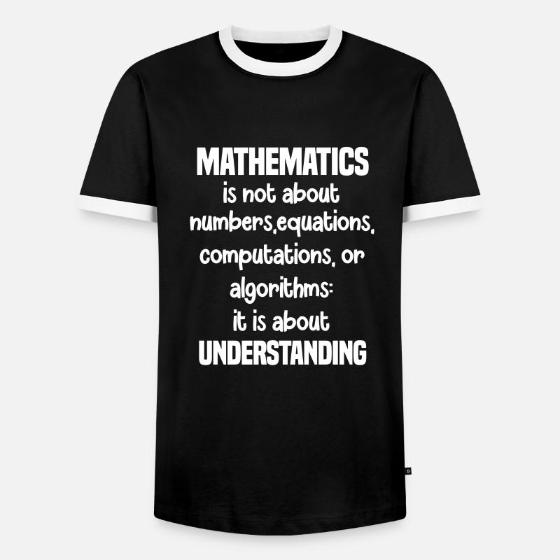 Math Teacher - Men's Ringer Shirt - black/white