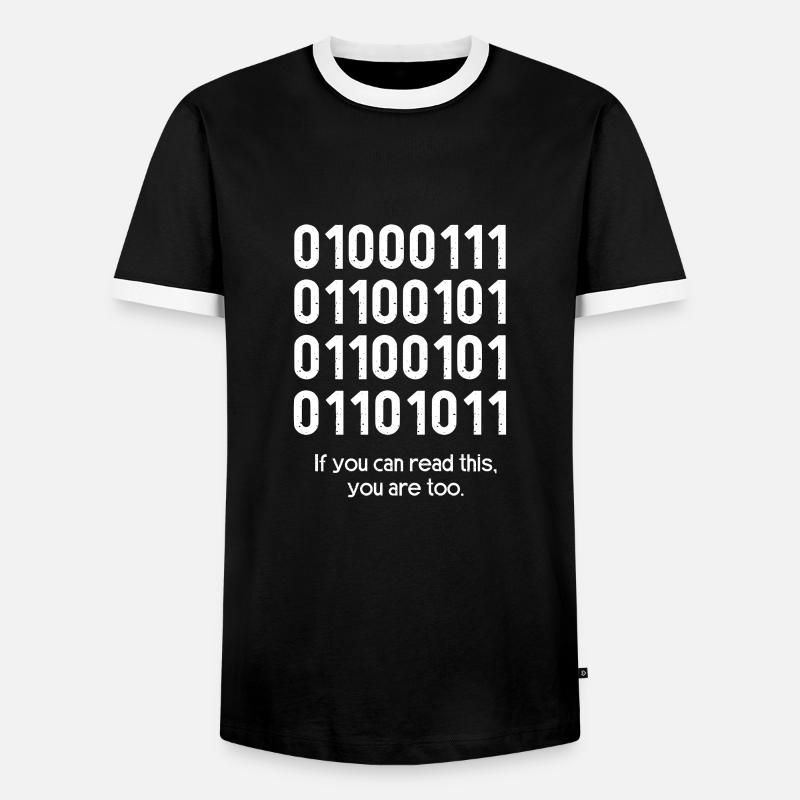 Binär Code Programmierer Coder Geschenk - Männer Kontrast-T-Shirt - Schwarz/Weiß