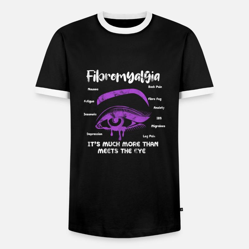 Fibromyalgie - Männer Kontrast-T-Shirt - Schwarz/Weiß