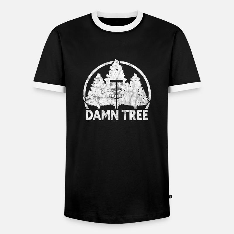 Disc Golf - Men's Ringer Shirt - black/white