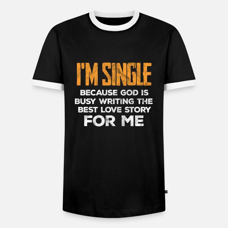 Single - Men's Ringer Shirt - black/white