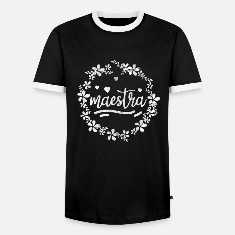 Spanischlehrer - Männer Kontrast-T-Shirt - Schwarz/Weiß