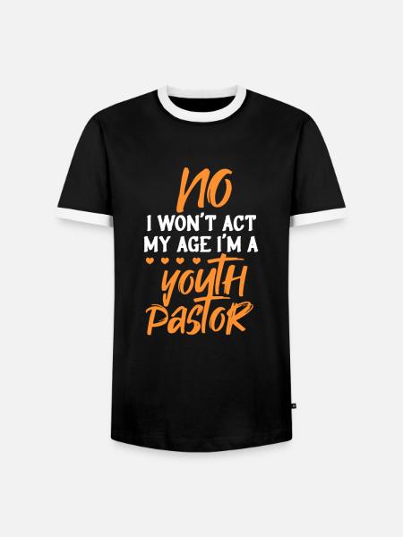 Pastor Parrer Priest Religion Kirke Gave - Herre kontrast-T-shirt - sort/hvid