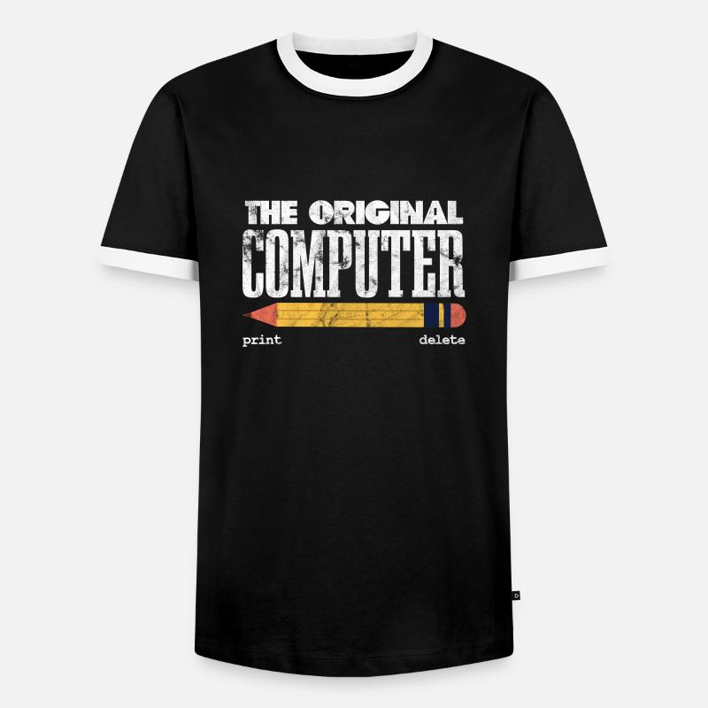 Technischer Support - Männer Kontrast-T-Shirt - Schwarz/Weiß