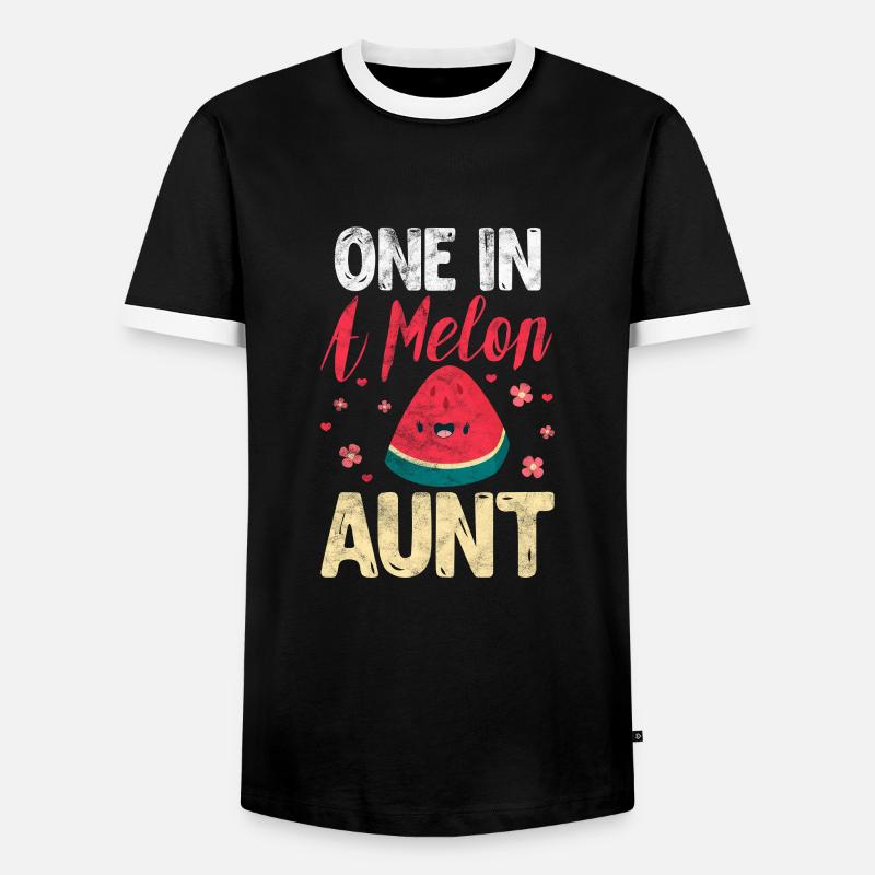 Aunt - Men's Ringer Shirt - black/white