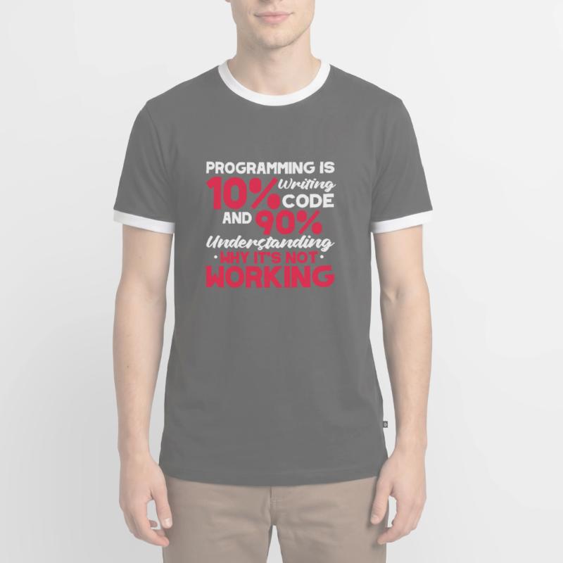 Software Developer Programmer Software Men's Ringer Shirt