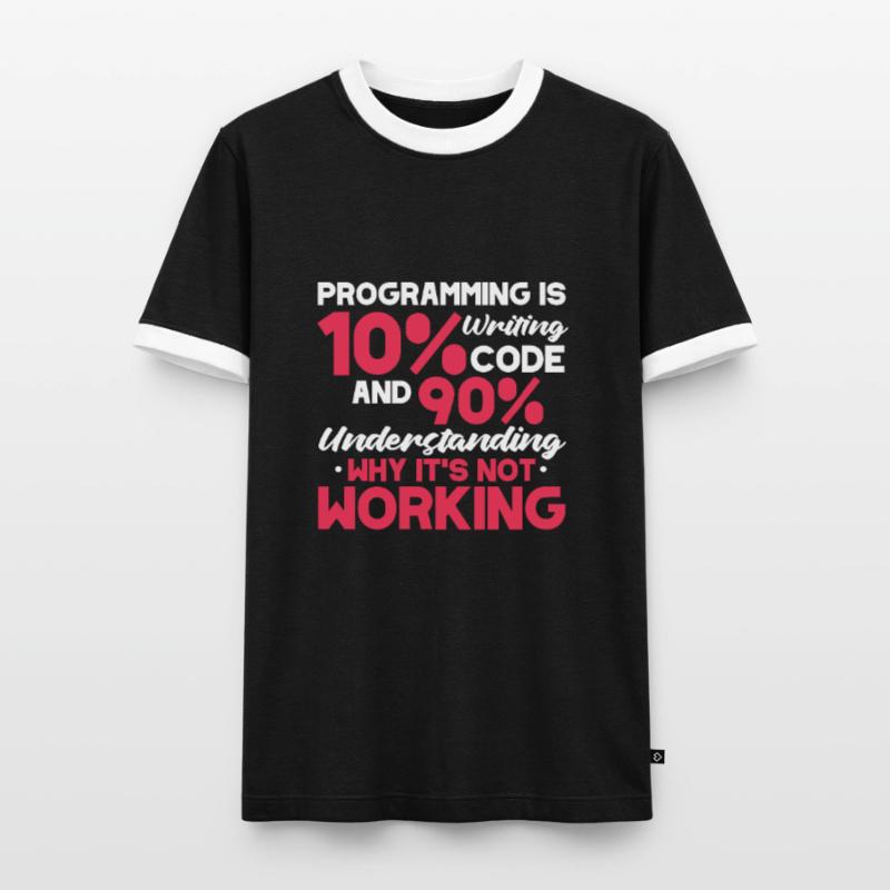 Software Developer Programmer Software Men's Ringer Shirt