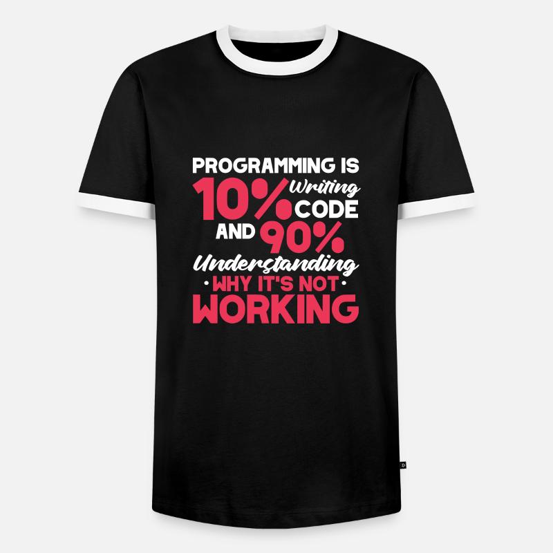 Softwareentwickler Programmierer Software - Männer Kontrast-T-Shirt - Schwarz/Weiß