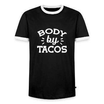 Taco - Men's Ringer Shirt - black/white - Front - AI Model Female 172 light (172cm) & AI Model Male 178 light (178cm)
