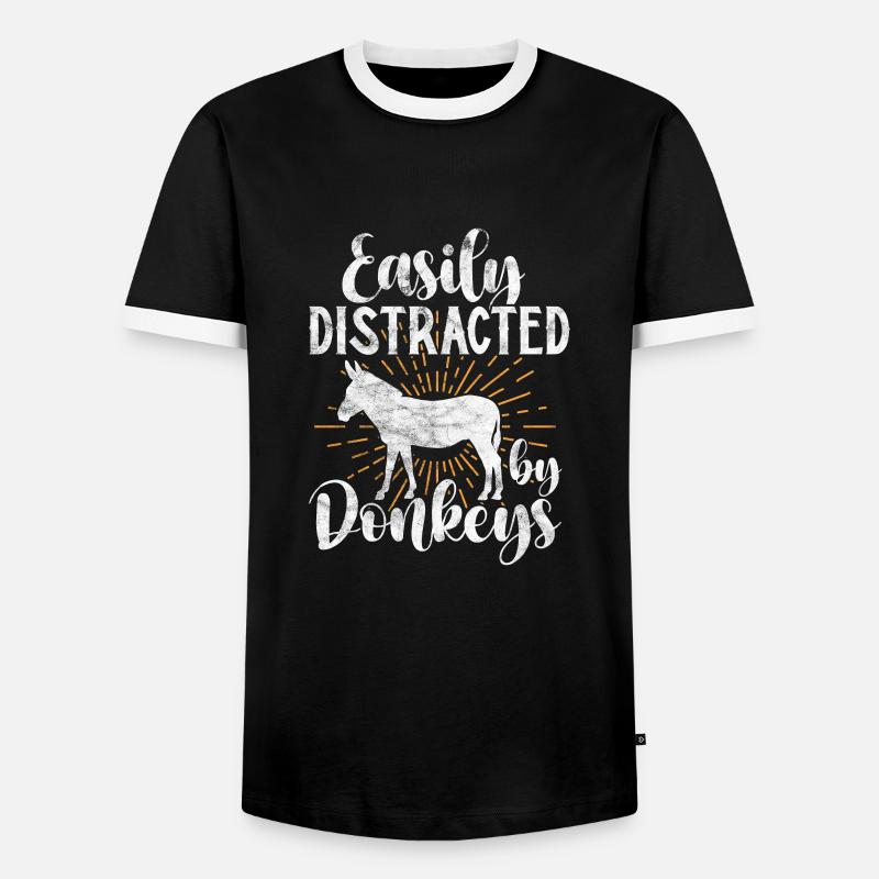Donkey - Men's Ringer Shirt - black/white