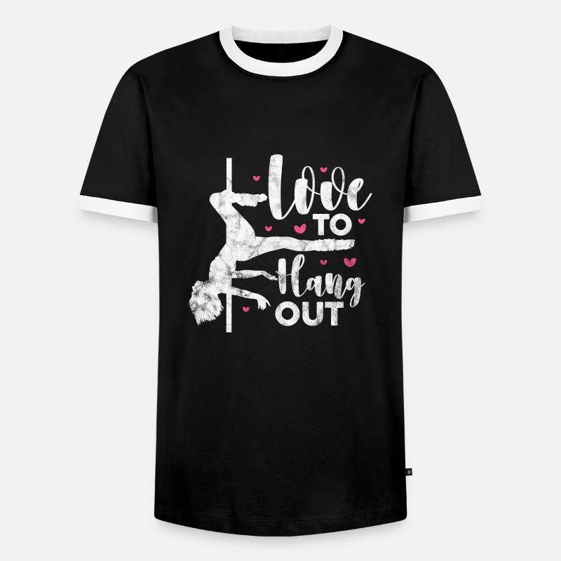 Pole Dance - Männer Kontrast-T-Shirt - Schwarz/Weiß