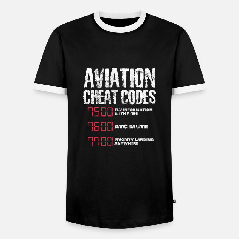 Pilot - Men's Ringer Shirt - black/white