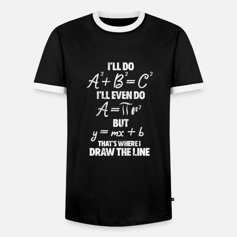 Mathematics - Men's Ringer Shirt - black/white
