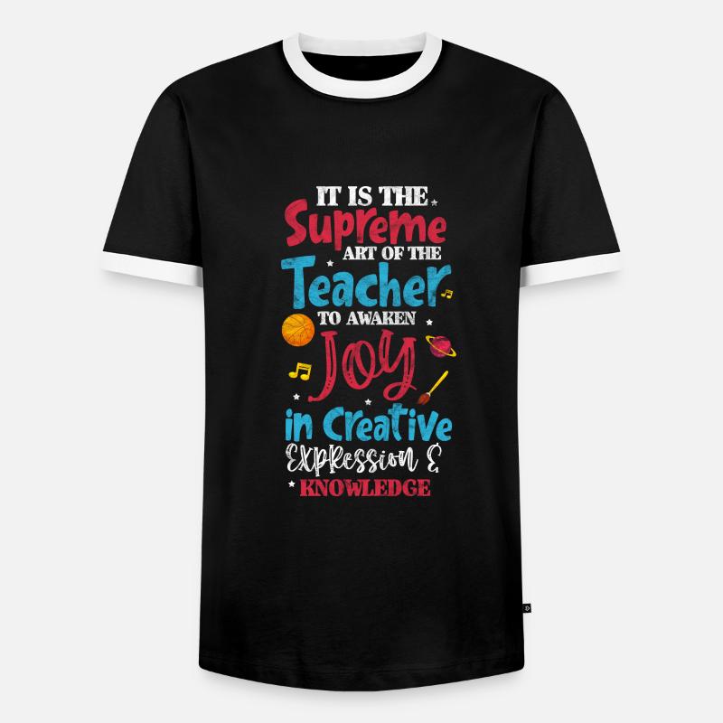 Lehrer Lehrerin - Männer Kontrast-T-Shirt - Schwarz/Weiß